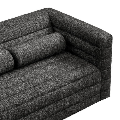 Relle Channel Tufted Boucle Upholstered Loveseat