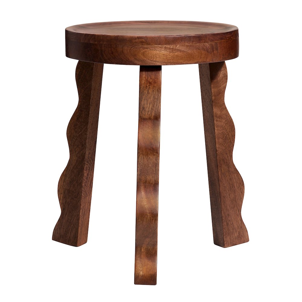 Sorrel Carved Wood Stool