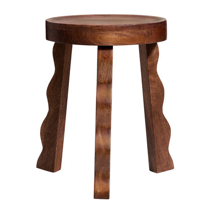 Sorrel Carved Wood Stool