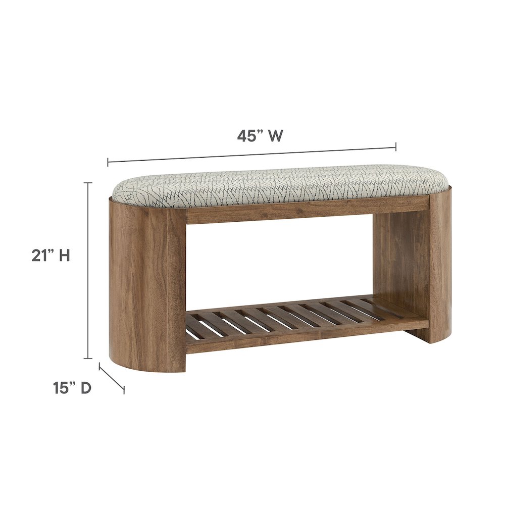 Ashby 45" Geometric Upholstered Bench