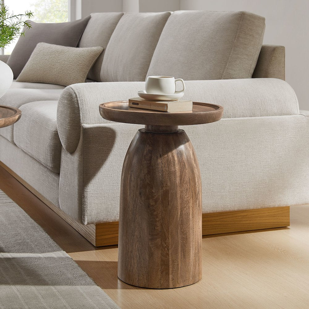 Holloway Round Wood Side Table