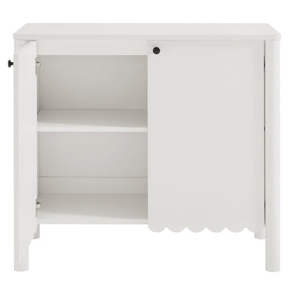 Emmeline 35" 2-Door Scalloped Sideboard Cabinet