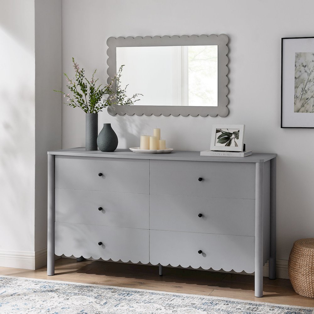 Emmeline Scalloped 6-Drawer Dresser