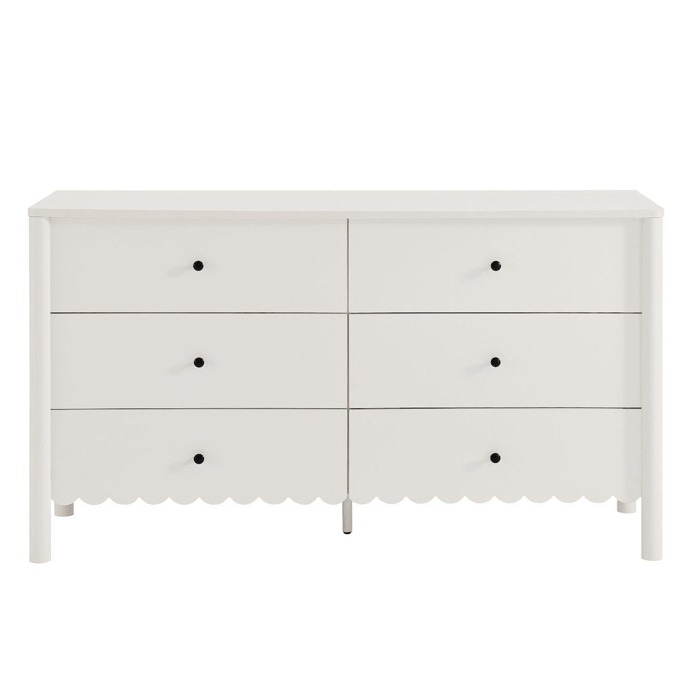 Emmeline Scalloped 6-Drawer Dresser