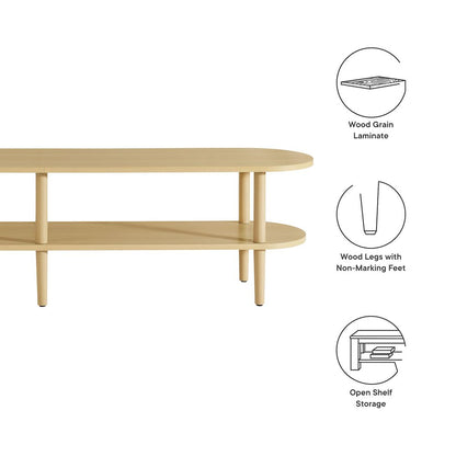 Torus Oval Wood TV Stand