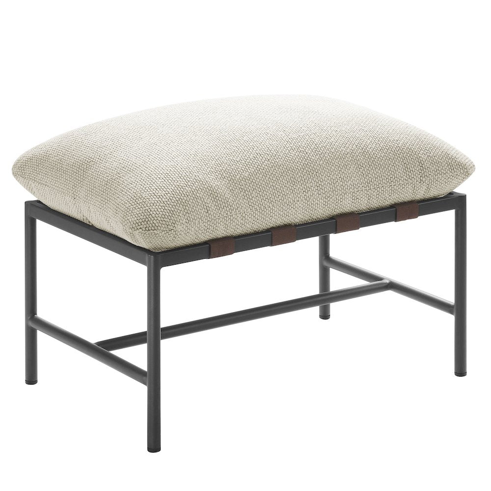 Raya Outdoor Patio Boucle Lounge Chair and Ottoman