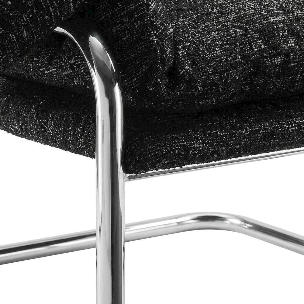 Boucle Fabric Accent Chair for Living Room, Bedroom, or Reading Nook, Charcoal