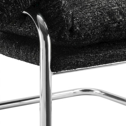 Boucle Fabric Accent Chair for Living Room, Bedroom, or Reading Nook, Charcoal