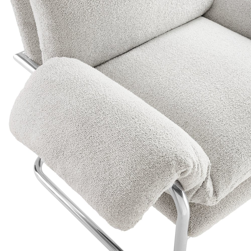 Ansel Boucle Fabric Accent Chair