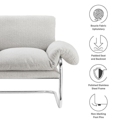 Ansel Boucle Fabric Accent Chair