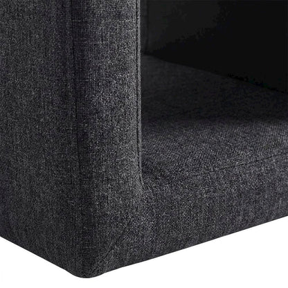 Wooden Upholstered Dining Side Chair with Cushioned Seat for Dining Room, Ebony