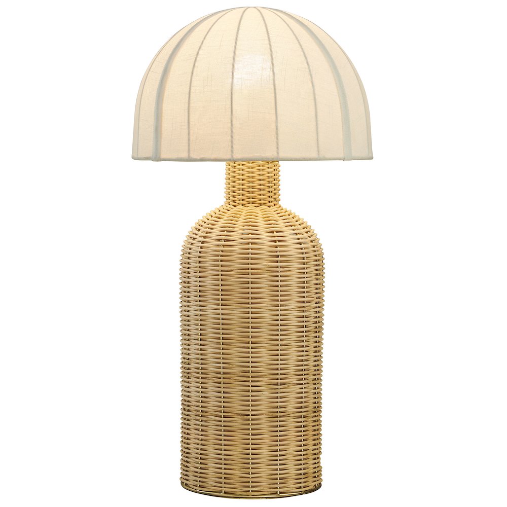 Santo Rattan Table Lamp With Dome Shade