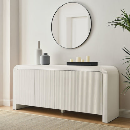 Waterflute 70" Fluted Sideboard Cabinet