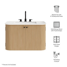Zia 30" Wall-Mount Bathroom Vanity with Marble Sink