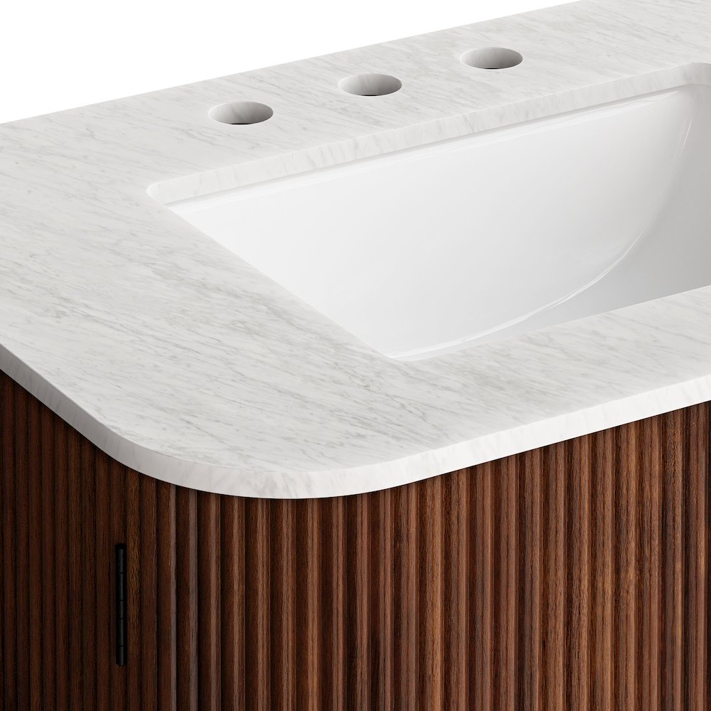 Zia 30" Wall-Mount Bathroom Vanity with Marble Sink