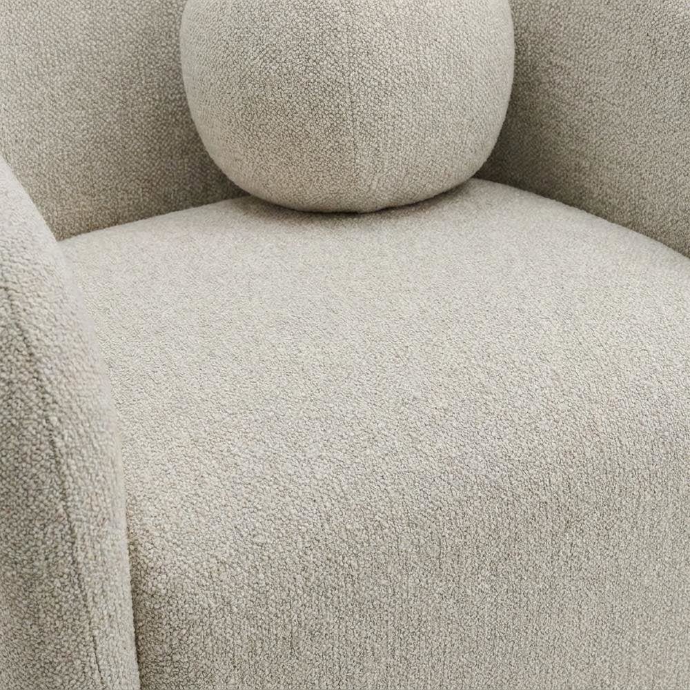 Chenille Fabric Swivel Accent Chair with Arms for Living Room, Dove Gray