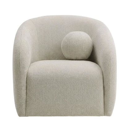 Chenille Fabric Swivel Accent Chair with Arms for Living Room, Dove Gray