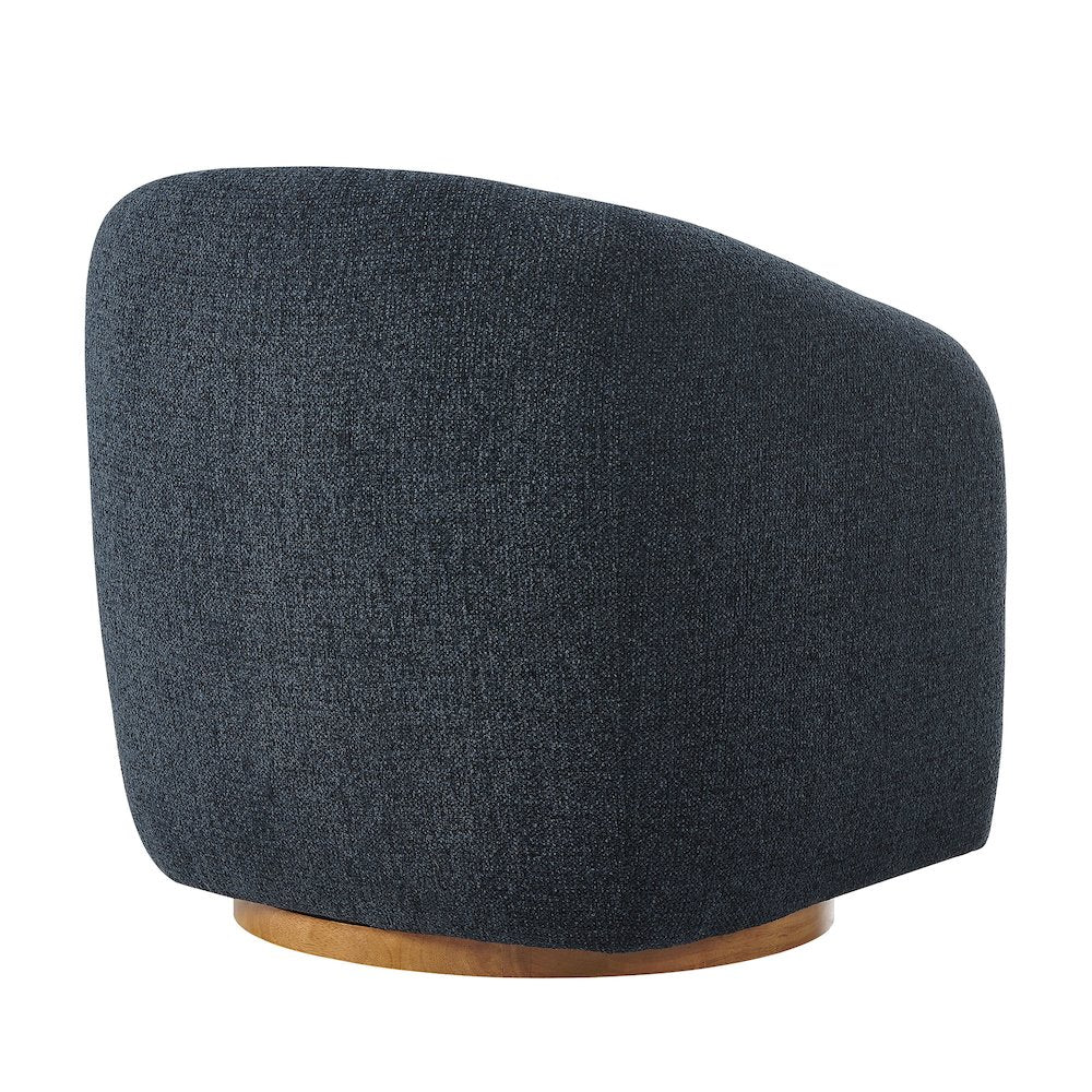 Holland Swivel Chenille Fabric Armchair