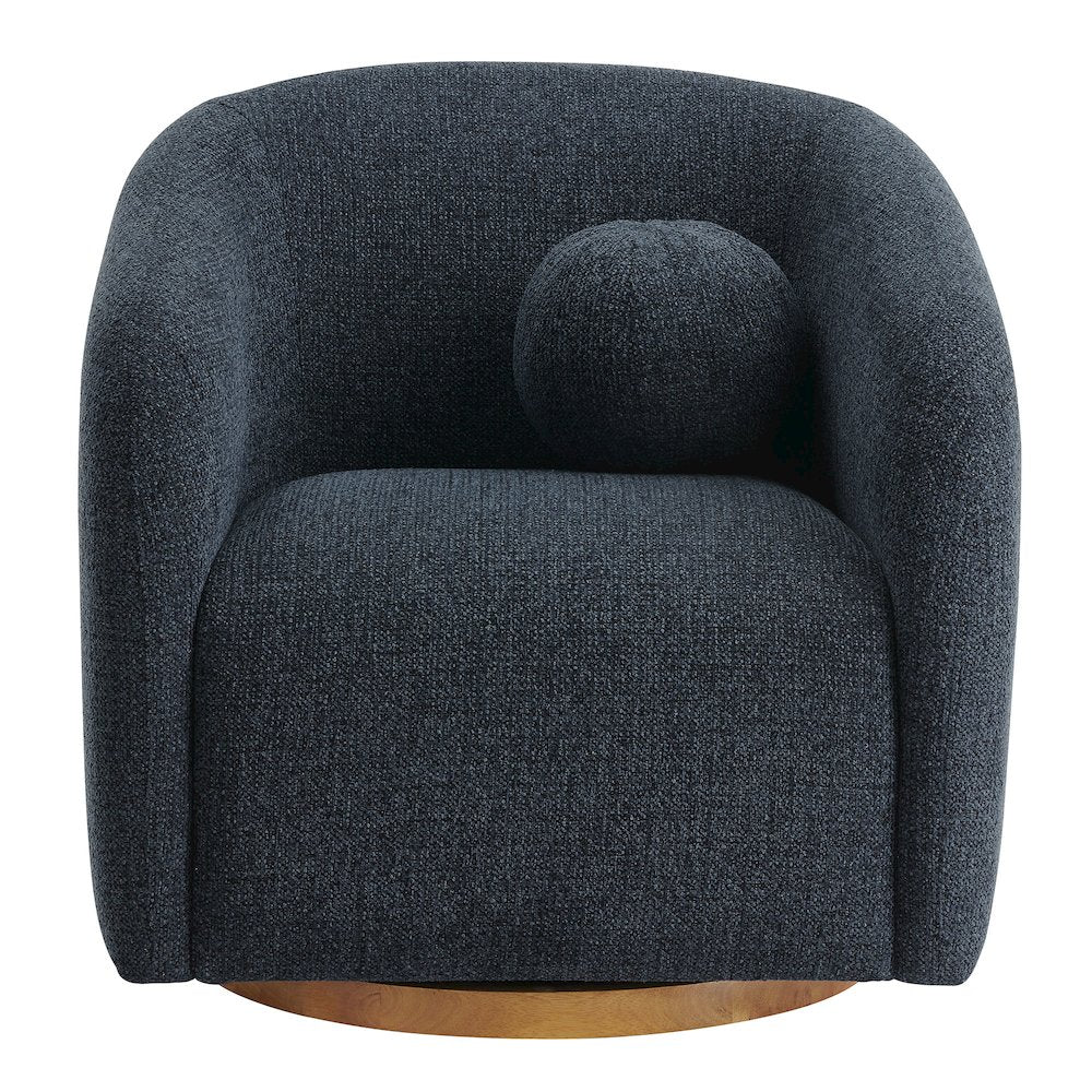 Holland Swivel Chenille Fabric Armchair