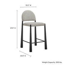 Hayley Upholstered Fabric Counter Stool