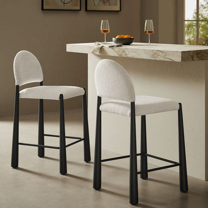 Hayley Upholstered Fabric Counter Stool
