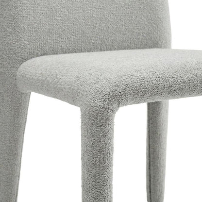 Fabric Upholstered Dining Chair with Cushioned Seat for Dining Room, Dove Gray