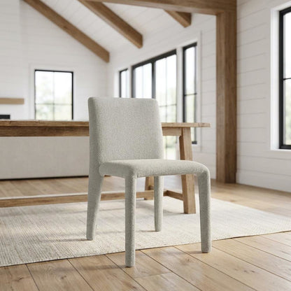 Fabric Upholstered Dining Chair with Cushioned Seat for Dining Room, Dove Gray