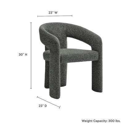 Oslo Barrel Fabric Upholstered Dining Accent Chair