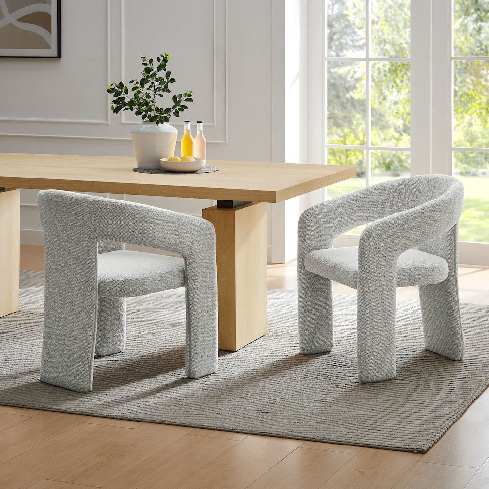 Oslo Barrel Fabric Upholstered Dining Accent Chair
