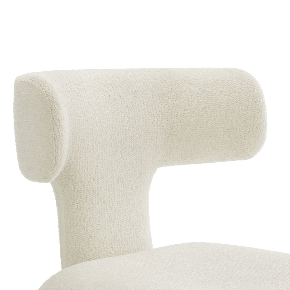 Stellan Curved Back Boucle Upholstered Dining Chair Set of 2
