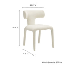 Stellan Curved Back Boucle Upholstered Dining Chair Set of 2