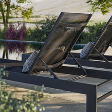 Tahoe Outdoor Patio Mesh and Aluminum Chaise Lounge