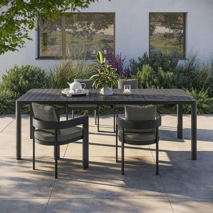 Tahoe Outdoor Patio Aluminum Extendable Dining Table