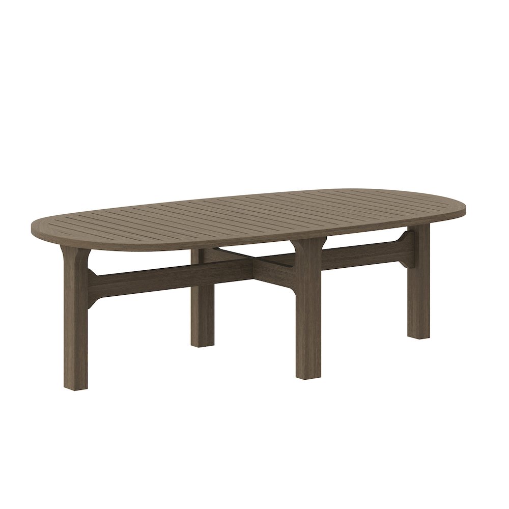 Saratoga Oval Outdoor Patio Teak Wood Coffee Table