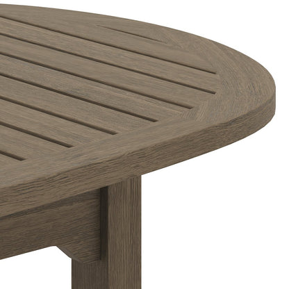 Saratoga Oval Outdoor Patio Teak Wood Coffee Table