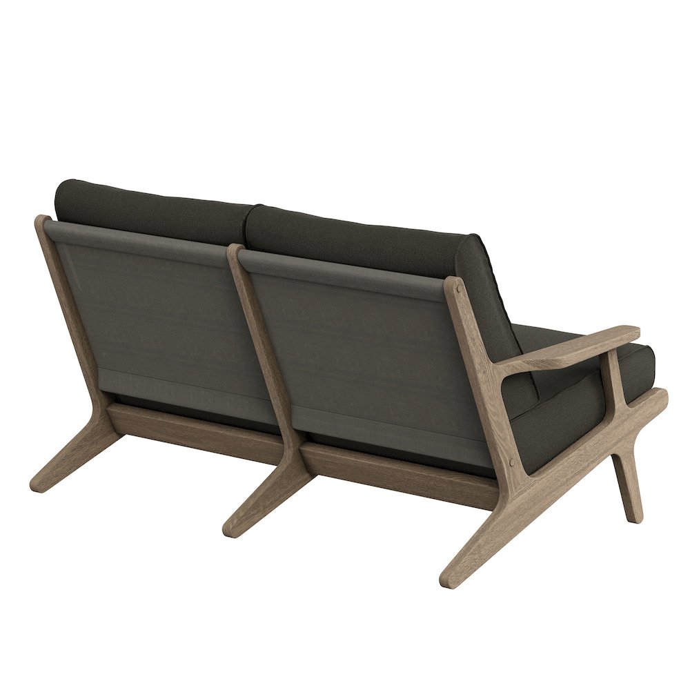 Saratoga Outdoor Patio Teak Wood Loveseat