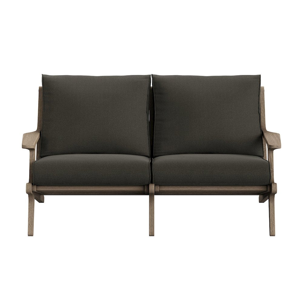 Saratoga Outdoor Patio Teak Wood Loveseat