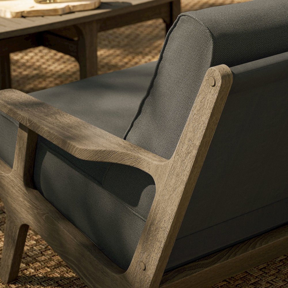 Saratoga Outdoor Patio Teak Wood Loveseat