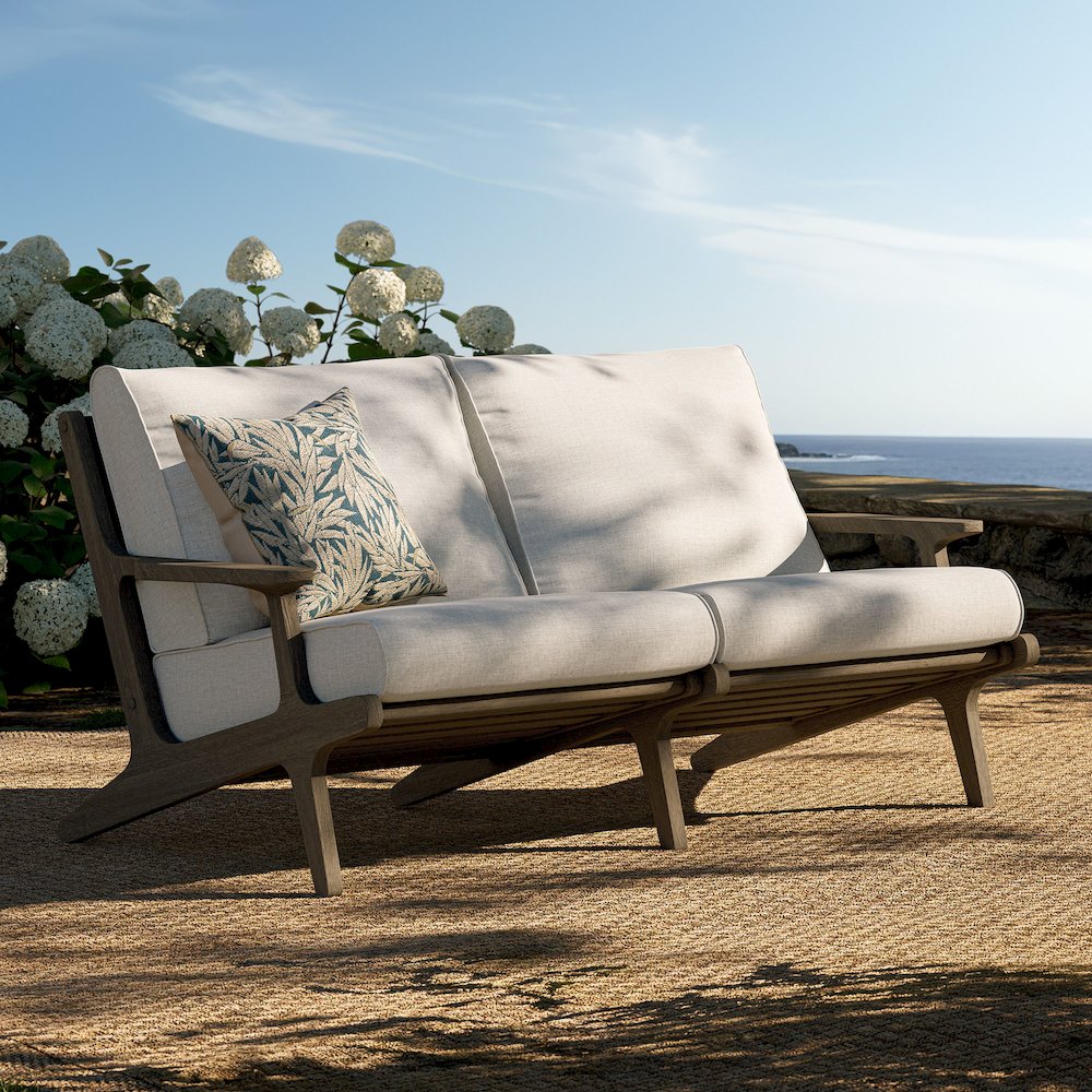 Saratoga Outdoor Patio Teak Wood Loveseat