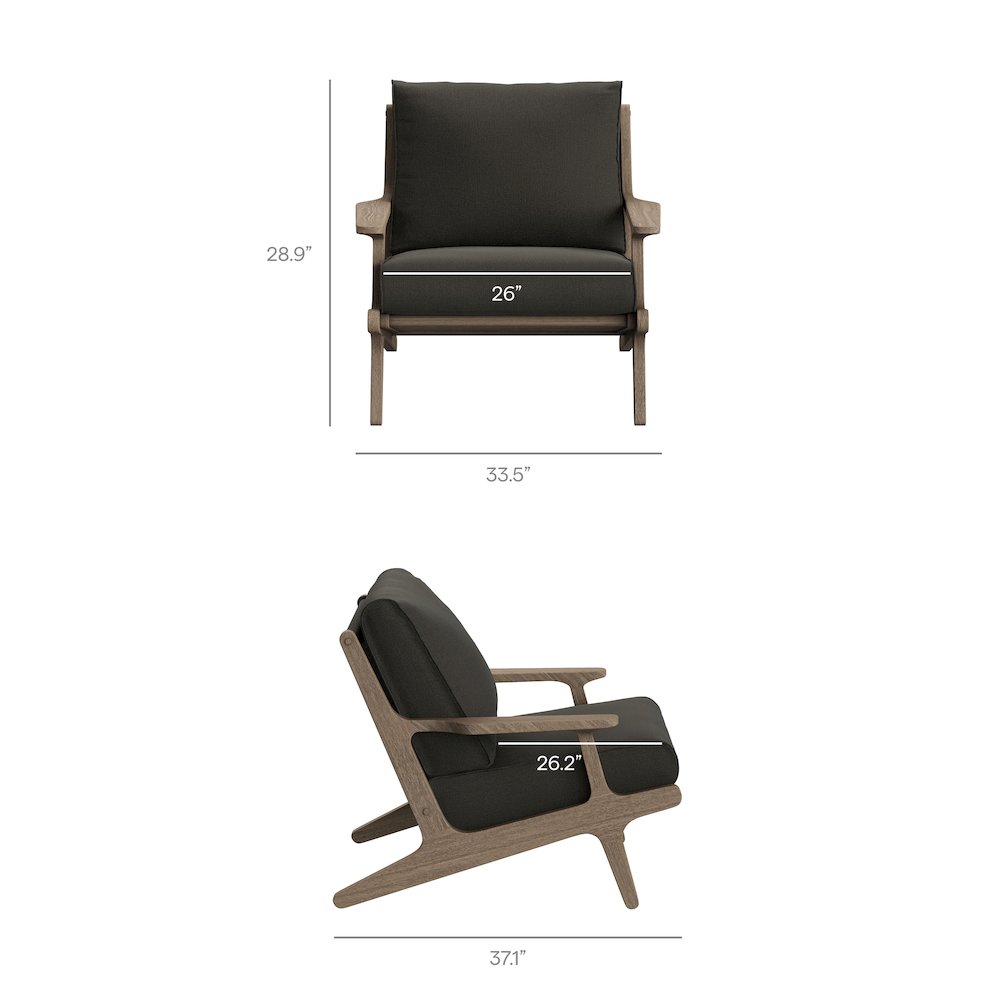 Saratoga Outdoor Patio Teak Wood Armchair