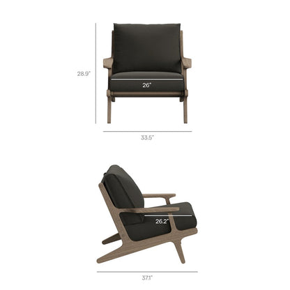 Saratoga Outdoor Patio Teak Wood Armchair