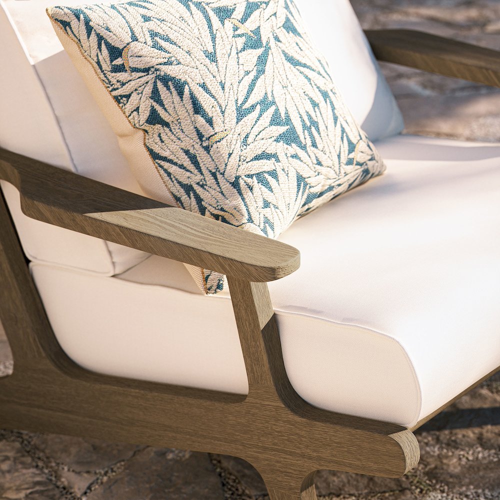 Saratoga Outdoor Patio Teak Wood Armchair