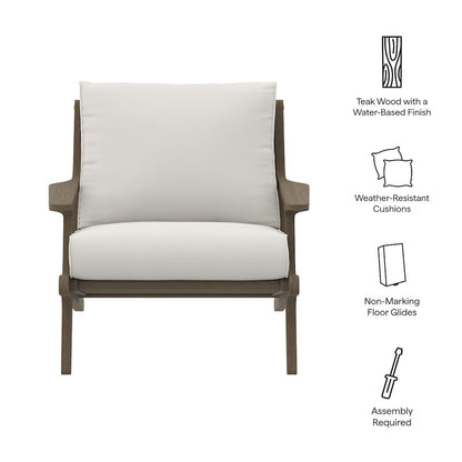 Saratoga Outdoor Patio Teak Wood Armchair