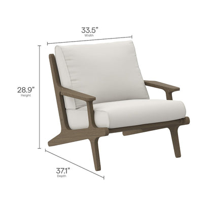 Saratoga Outdoor Patio Teak Wood Armchair
