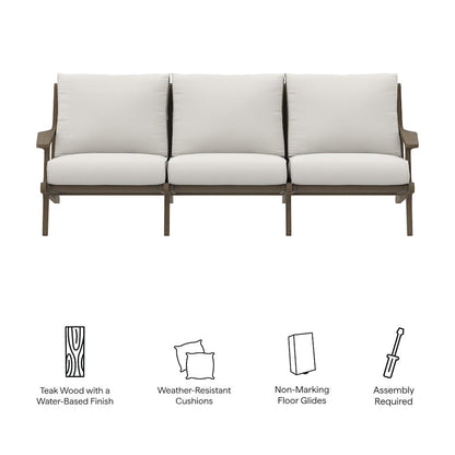 Saratoga Outdoor Patio Teak Sofa