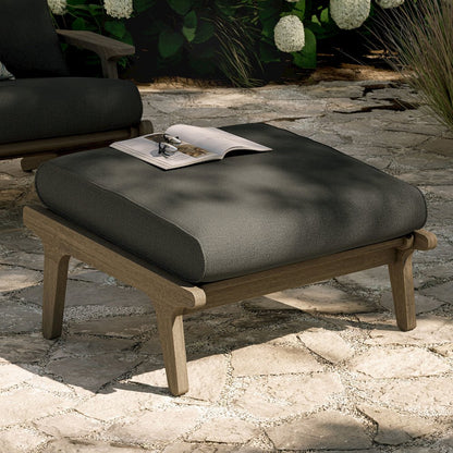 Saratoga Outdoor Patio Teak Ottoman