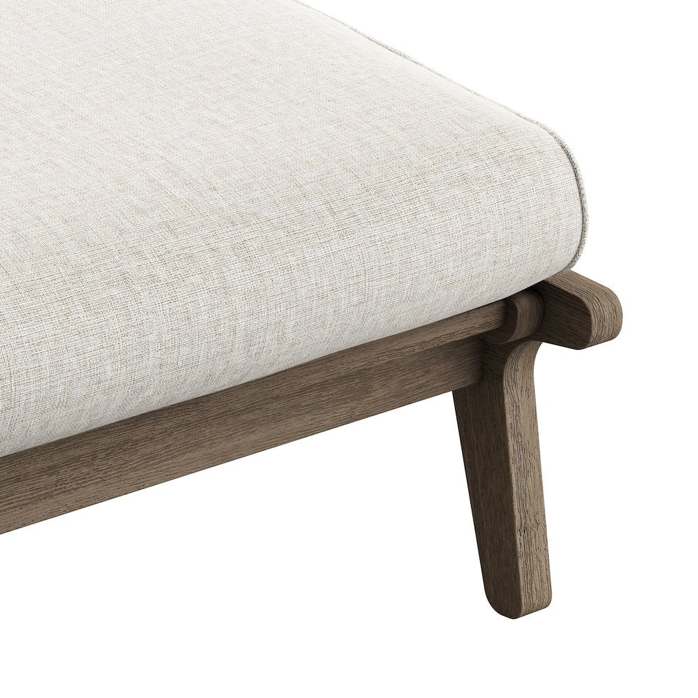 Saratoga Outdoor Patio Teak Ottoman