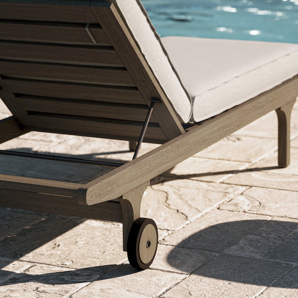 Saratoga Outdoor Patio Teak Chaise Lounge Chair