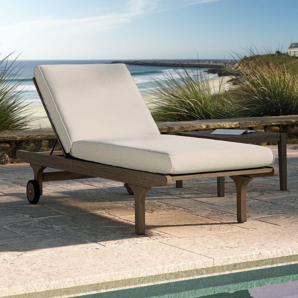 Saratoga Outdoor Patio Teak Chaise Lounge Chair