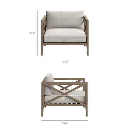 Northlake Outdoor Patio Teak Armchair